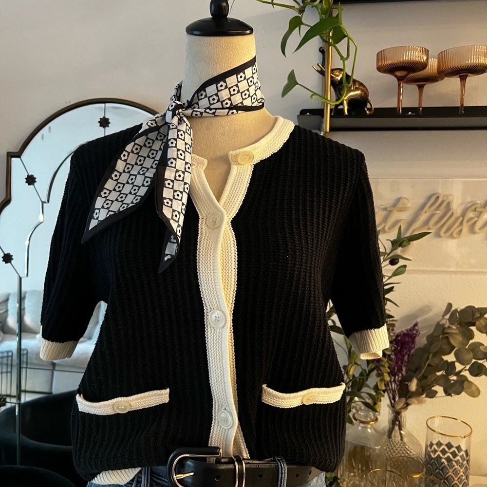 Black and White Women's Sweater